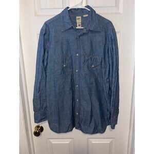 Vintage GAP men’s western denim shirt pearl snaps size medium